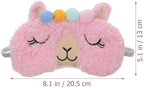 FRCOLOR Supple Alpaca-Shaped Sleep Mask Blindfold 2pcs Soft Travel Eye Cover Light Blocking for Night Sleeping and Nap Use Random Color