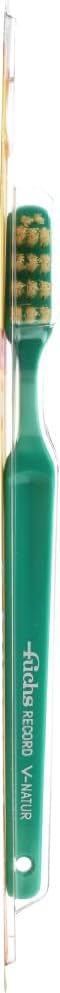 Fuchs: Pure Natural Bristle Record V Adult Medium Toothbrush, 1 ct (5 Pack)