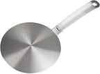 Heat Diffuser Stainless Steel Induction Adapter Plate Removable Handle Coffee Milk Cookware Induction Hob Heat Cooking Diffuser for Electric Stove 5.5inch