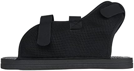 Adjustable Post-op Shoe Fracture Cast Walking Boot Breathable Toe Open Plaster Recovery Shoe Fracture Cast Protective Shoe Support for Foot Injuries, Left Right Foot