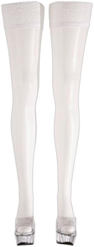 Cottelli Collection Stay-Ups, White, Size 5, 75 Gram