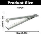 6PCS Garlic Peelers, Stainless Steel Garlic Skin Remover Clips, Pig Hair Remover Fish Bone Tweezers, Kitchen Tools for Cooking
