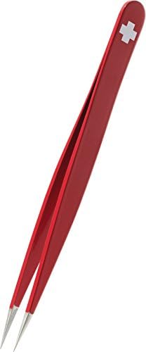 Rubis Switzerland Red Swiss Cross Point Tweezers - 1K001