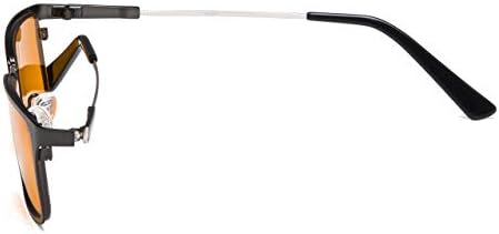 Eyekepper Blue Light Blocking Eyeglasses - Nighttime Eyewear - Memory Titanium Bridge and Temple (Gunmetal, +1.25)