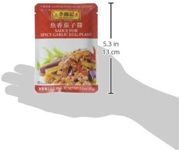 Lee Kum Kee Spicy Garlic Eggplant Sauce (2.8 oz - 12 Pack) - Spicy, & Savory Garlic Flavor, Ready-to-Use, Perfect for Stir-Frying, Braising, Drizzling, Steamed Dishes & Marinades
