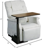 Drive Medical Deluxe Seat Lift Chair Overbed Table, Walnut