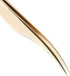 Ms.Queen Eyelash Extension Tweezers-Precision Tweezers for 2D-6D Volume&Individual False Lashes Extensions-Golden-Dolphin Tweezers
