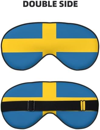 Swedish Flag Soft Eye Mask â€“ Comfortable Sleep Mask for Side Sleepers, Light Blocking, Relaxing Pressure-Free Eyemask, Black