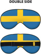 Swedish Flag Soft Eye Mask â€“ Comfortable Sleep Mask for Side Sleepers, Light Blocking, Relaxing Pressure-Free Eyemask, Black