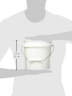 Leaktite 744456 1-Gallon White Plastic Pail Paint Pail/Container