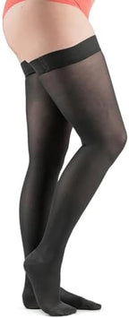 Actifi Opaque Microfiber 15-20 mmHg Compression Stockings, Thigh High, Closed Toe, Moderate Support