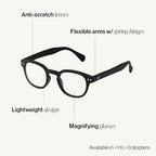 IZIPIZI READING #C Reading Glasses for Women and Men – Square Glasses with Anti-Scratch Lenses, Lightweight Fashion Frame