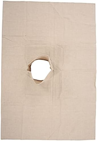 Massage Table Cover Protector, with Face Hole 70 X 100cmCotton Massage Table Cover Bed Topper Beauty Salon Bed Sheet (Khaki)