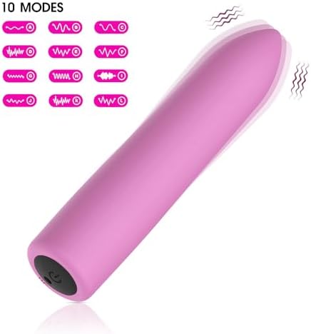 Waterproof 10 Modes Quiet Powerful Handheld Electric Bullet Tool，Bullet Massage Rod Travel Portable Silicone Massage Ball for Women PZ4274