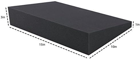 DeluxeComfort Foam Stress Relief Wedge, 15" x 10" x 1"- 3" Rise - Sciatica Nerve Medical Wedge Cushion - Tailbone Support - Therapeutic Back Pain Relief - Specialty Medical Pillow, Grey