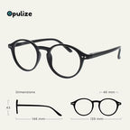 OPULIZE REY Reading Glasses for Women Men, Retro Round Frame with Spring Hinges, Matte Black, Brown Tortoiseshell +2.00 (Pack of 2)