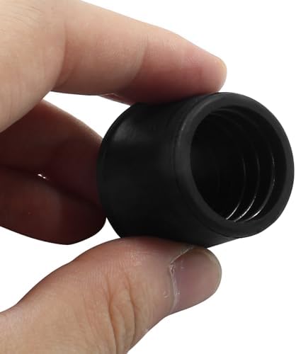 16Pcs 7/8 Inch (22mm) Chair Leg Tips Caps, Round Rubber Non-Slip Folding Chair Leg End Caps Black Furniture Table Feet Caps Floor Protector Cover for Hardwood Floors