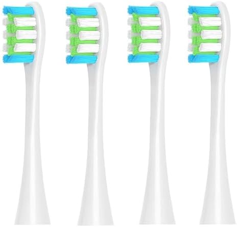 4 pcs/Set Replacement Brush Heads Compatible with Oclean X/X PRO/ Z1/ F1/ One/Air 2/ SE Sonic Electric Toothbrush Dupont Bristle Nozzles(Gray)