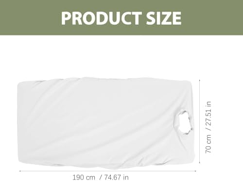 Massage Spa Couch Cover Washable Professional Massage Bed Sheet with Face Hole Soft Knitted Material Breathable Non-Slip 74.80X27.55X4.72In