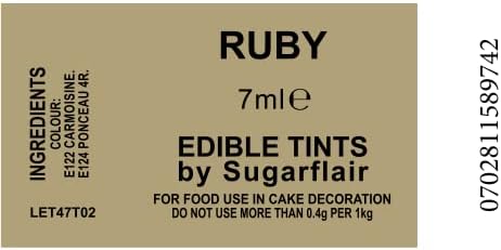 Sugarflair Ruby Edible Blossom Tints Food Colour Colouring Dust Powder
