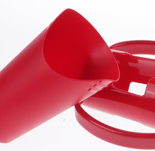 Elderly Nursing Drinking Cup with Two Handles, Red Choking-proof Spill-resistant Liquid Feeding Aid for Disabled Patients and Bedridden Care