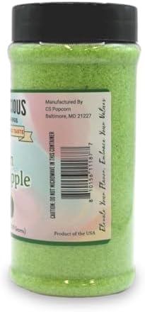 Green Apple Flavored Flossugar Cotton Candy Mix, 14 oz Jar - Ready-to-Use Sugar Floss - Creates Vibrant & Fluffy Flossugar for Parties & Events