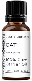 Mystic Moments | Oat Carrier Oil - 10ml - Pure & Natural Oil Perfect for Hair, Face, Nails, Aromatherapy, Massage and Oil Dilution Vegan GMO Free