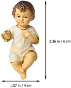 Zerodeko 1pc Religious Holy Child Ornament Outdoor Christmas Decorations Christmas Wreath Jesus Statue Infant Jesus Figurine Religious Decoration Saint Baby Adornment Resin
