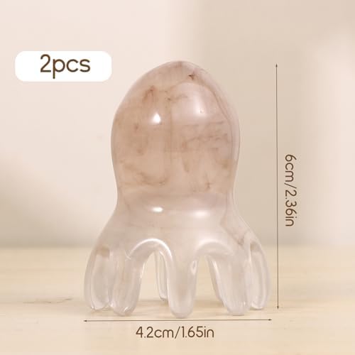 2Pcs Head Massager Scalp Tool Manual Scalp Massagers Comb Head Massage Tools for Deep Relaxation, Manual Acupressure Tool with 8 Legs