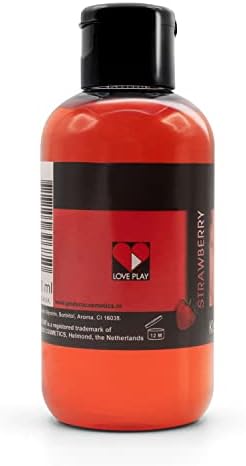 LOVE PLAY Strawberry Flavored - Full Body Oil for Women and Men - Edible Warming Oil for The Body - 100% Vegan and Fun - 150ml