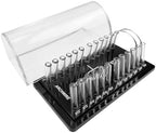 Dental Acrylic Archwire Organizer, YOUYA DENTAL Multi-functional Orthodontic Arch Wire Box Dental Resin Shelf Placement with Lid for Dental Clinic Arrange and Store Orthodontic Arch Wires Use (Round)