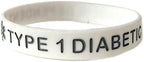 JOYID Blood THINNER Diabetic Type 1/2 Rubber Medical Alert ID Emergency Bracelet Warning Wristband Bracelets