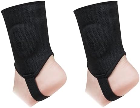 Linkidea 2 Pairs Soccer Ankle Guards, Soccer Double Side Ankle Shield Protector with Elastic Band, Ankle Padded Support Brace for Sport Stabilizing Fits to Adult (Black, Size L), Large