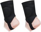 Linkidea 2 Pairs Soccer Ankle Guards, Soccer Double Side Ankle Shield Protector with Elastic Band, Ankle Padded Support Brace for Sport Stabilizing Fits to Adult (Black, Size L), Large