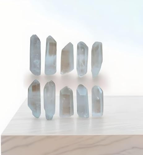 Natural Clear Quartz Crystal Points, Raw Healing Stones, 1-2 Inches, Set of 10 PCS