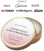 Jenny Patinkin Makeup Brush Cleaner Soap, Luxury Vegan Makeup Brush Soap, For All Brush Types – Synthetic & Natural Solid Cleansing, Professional Brush Cleaning Solution, Cruelty-Free