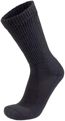 4 Pairs of Diabetic Extra Thick Warm Cotton Socks, Triple Cushioned Crew Slipper Socks