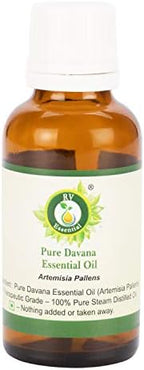 Davana Essential Oil | Artemisia Pallens | Davana Oil | 100% Pure Natural | Pure Davana Oil | Steam Distilled | Therapeutic Grade | 5ml | 0.169oz by R V Essential