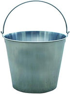 Little Giant® Stainless Steel Dairy Pail | Galvanized Metal Utility Bucket with Handle for Gardening & Farming | Cow Pail | 16 Quart