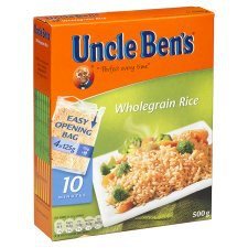 Uncle Ben's Boil In The Bag Wholegrain Rice 500G