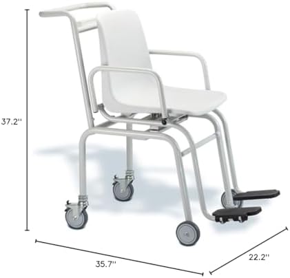seca 952 Electronic Seated Chair Scale with Fold Up Armrests and Footrests