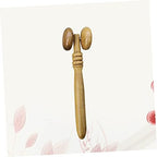 Beaupretty Ergonomic Wooden Facial Roller for Eye and Nose Massage Promotes Blood Circulation Portable Face Lifting Tool for Smooth and Firm Skin