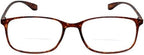 Calabria 720CB Flexie Round Square Bifocal Reading Glasses Men/Women Bi-focal Readers Flexible Lightweight Durable TR-90