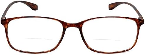 Calabria 720CB Flexie Round Square Bifocal Reading Glasses Men/Women Bi-focal Readers Flexible Lightweight Durable TR-90
