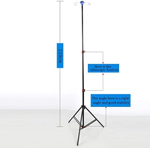 Iv Stand Infusion,Fall IV Pole Infusion Stand, Height Adjustable Infusion Stand with 4 Hooks, Clinic Infusion Stand, Easy to Assemble