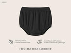 Adult Diaper Cover for Incontinence Noiseless Leak-Protection Underwear Plastic Pants Over Diapers Waterproof Rubber Pants (Black, L(Men Size))