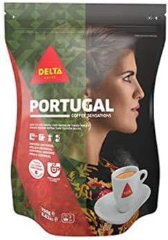 Delta Ground Roasted Coffee PORTUGAL for Espresso Machine or Bag 250g
