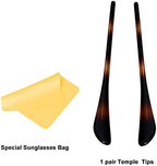Replacement Temple Tips Arm(Ear Socks) for Ray-Ban Aviator RB3025 3026 Sunglasses Repair Kits (brow)