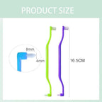 FRUTA 6pcs Two in One Double Head Interdental Interspace Brush Wisdom Teeth Brush Orthodontic Toothbrush for Braces