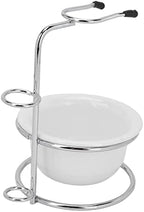 Sonew Shaving Stand Bowl Set, Professional Shaving Soap Bowl Brush Holder Safety Stand Kit for Men, Men's Wet Shaving Kit